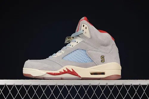 All categories Air Jordan Jordan series basketball shoes Air Jordan 5 Trophy Room x Air Jordan 5 Ice Blue AJ5 Joe 5 joint ice blue CI1899-400